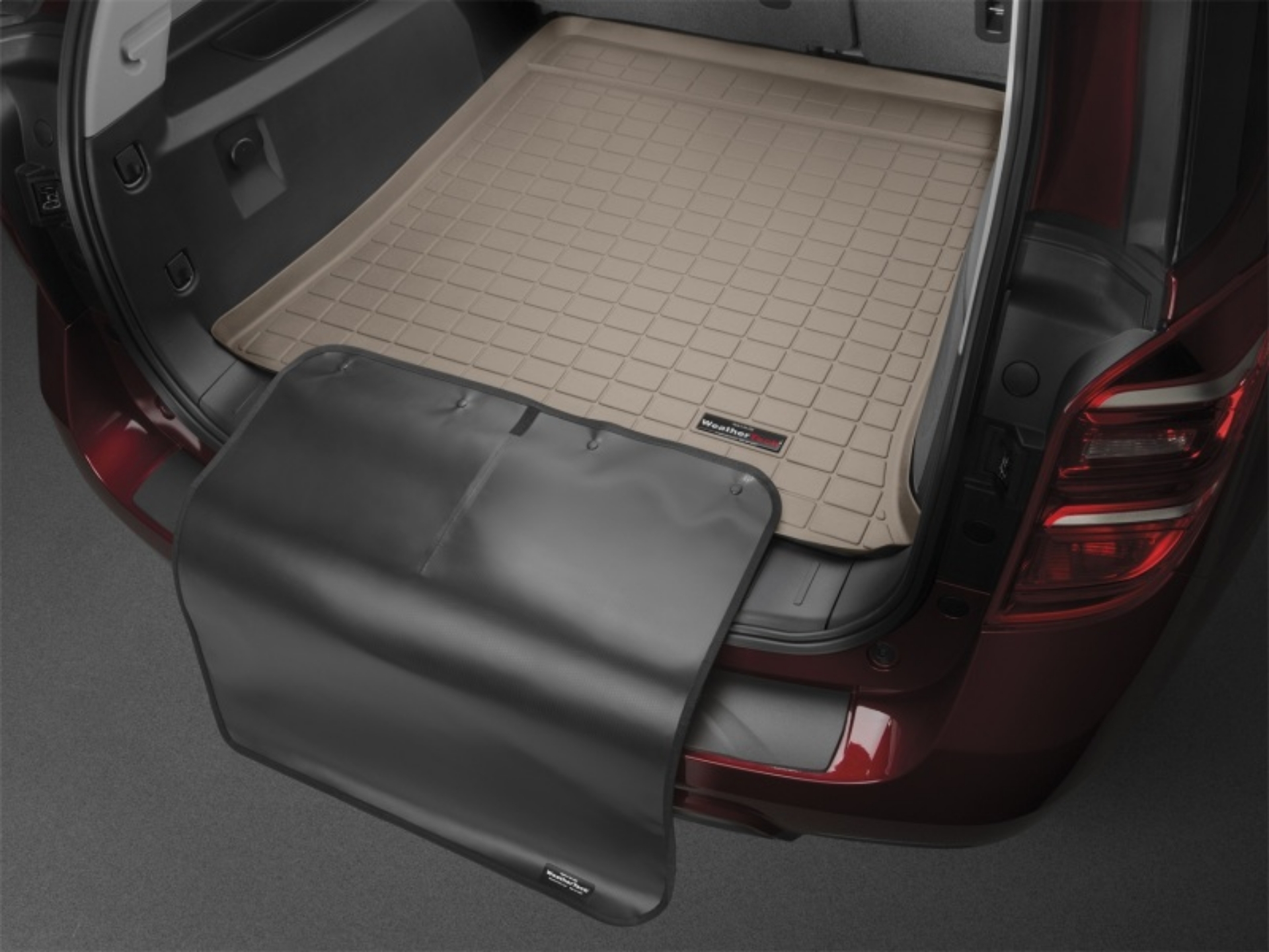 Picture of WeatherTech 2023 Mercedes-Benz EQS SUV Cargo Liner w-Bumper Protector - Tan