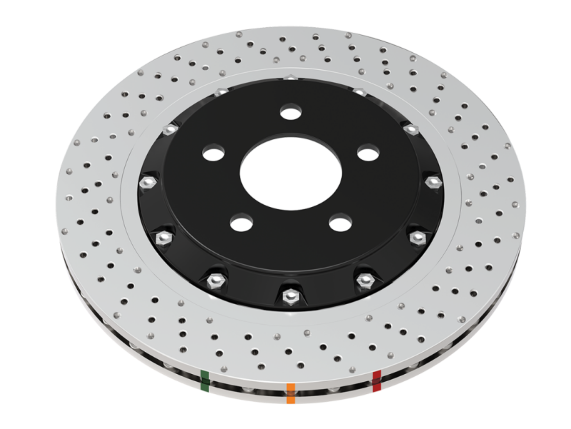 Picture of DBA 2020+ Chevrolet Corvette C8 Z51 Rear 5000 Series Cross Drilled Rotor w-NAS Nuts