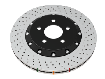 Picture of DBA 2020+ Chevrolet Corvette C8 Z51 Rear 5000 Series Cross Drilled Rotor w-NAS Nuts