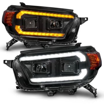 Picture of ANZO 10-13 Toyota 4Runner Projector Headlights - Black