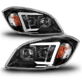 Picture of ANZO 05-10 Chevrolet Cobalt - 07-10 Pontiac G5 LED Projector Headlights w- Seq Black Housing