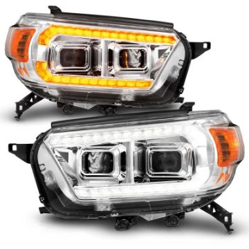 Picture of ANZO 10-13 Toyota 4Runner Projector Headlights - Chrome