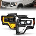 Picture of ANZO 09-14 Ford F-150 Full LED Proj Headlights w-Initiation Feature - Black