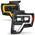 Picture of ANZO 09-14 Ford F-150 Full LED Proj Headlights w-Initiation Feature - Black