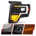 Picture of ANZO 09-14 Ford F-150 Full LED Proj Headlights w-Initiation Feature - Black