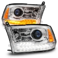 Picture of ANZO 09-18 Dodge Ram 1500-2500-3500 LED Plank Style Headlights Switchback + Sequential - Chrome