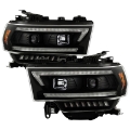 Picture of Spyder 19-22 Dodge Ram 2500 Halogen Only Projector Headlights - Black PRO-YD-DR19HDHALSI-SEQ-BK