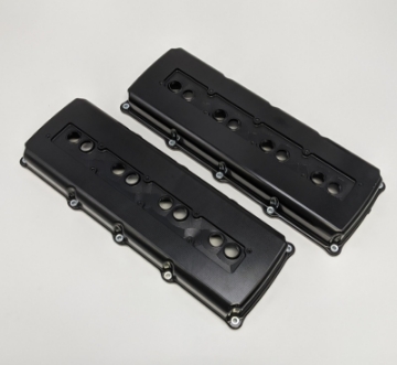 Picture of Granatelli 10-22 Dodge HEMI 5.7L/6.1L/6.2L/6.4L Billet Valve Cover Set - Black Anodized