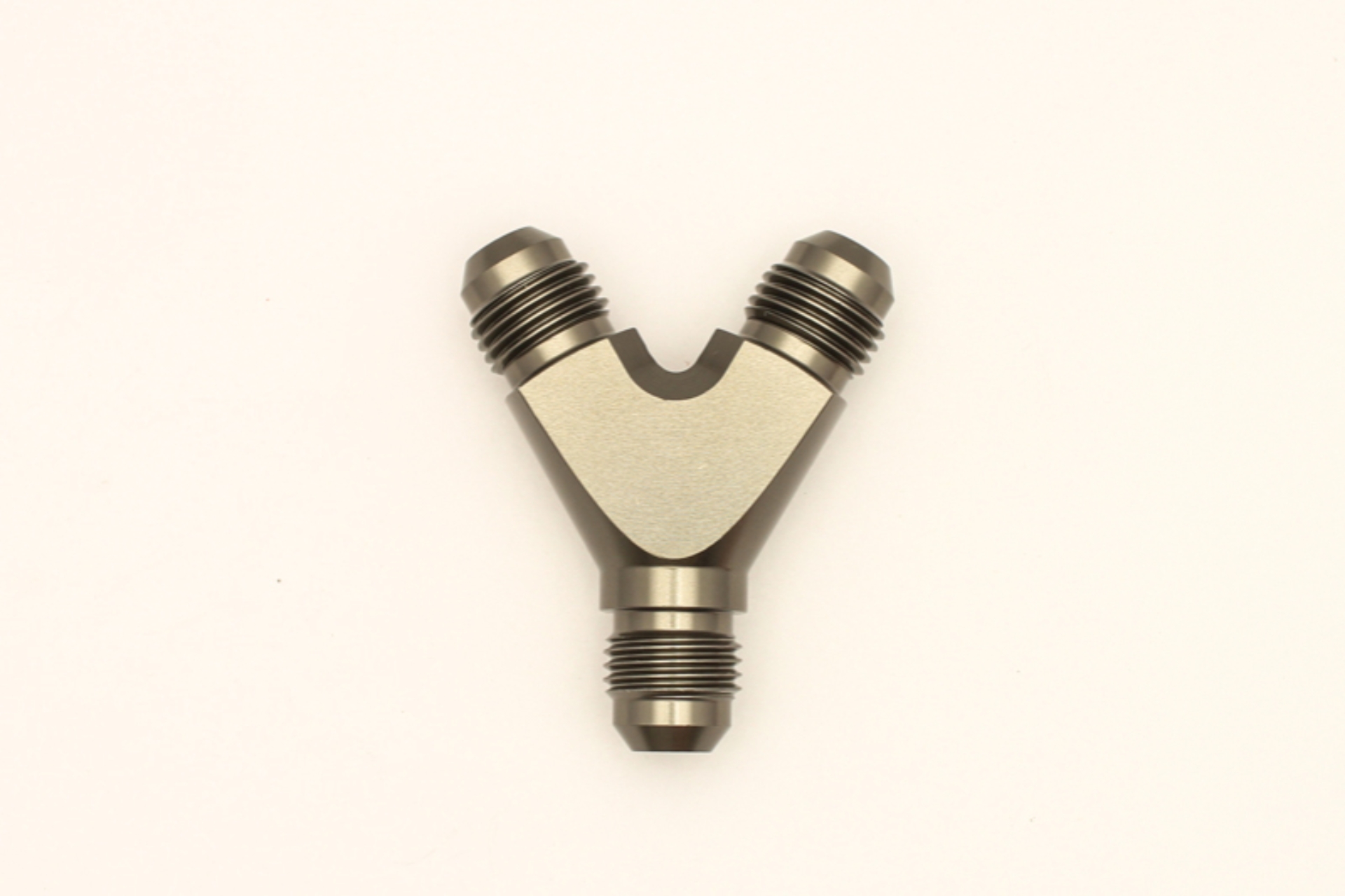 Picture of DeatschWerks 6AN Male Flare + 6AN Male Flare to 6AN Male Flare Y Block Fitting