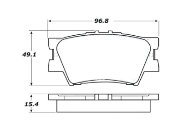 Picture of StopTech Street Touring 16-17 Toyota Camry Rear Brake Pads
