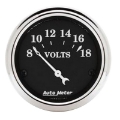 Picture of Autometer 2 1-16in 18V Electric Old Tyme Black Voltmeter