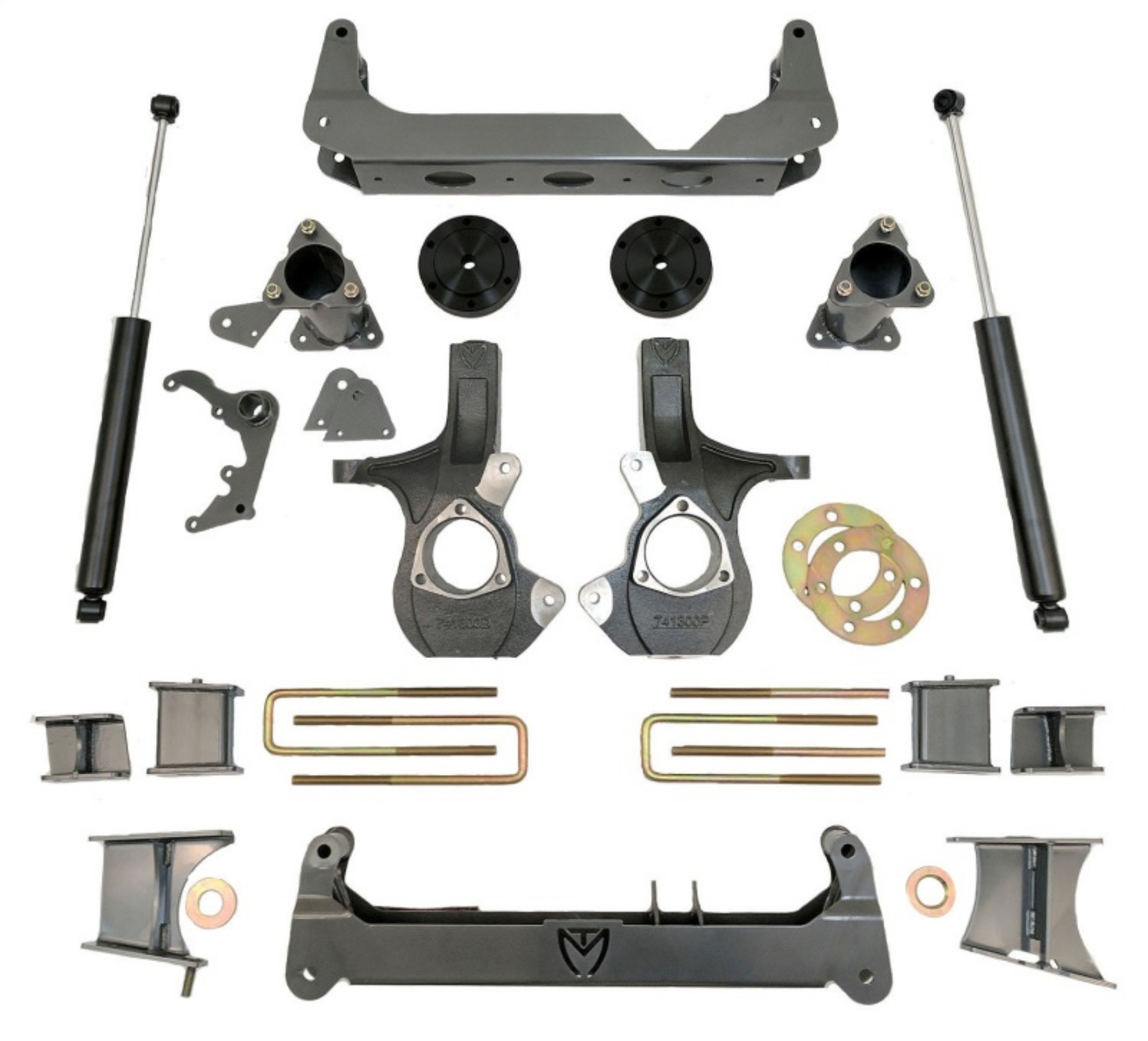 Picture of MaxTrac 14-18 GM K1500 4WD w-Stamped Steel Susp- Non Magneride 7in-7in MaxPro Spindle Lift Kit