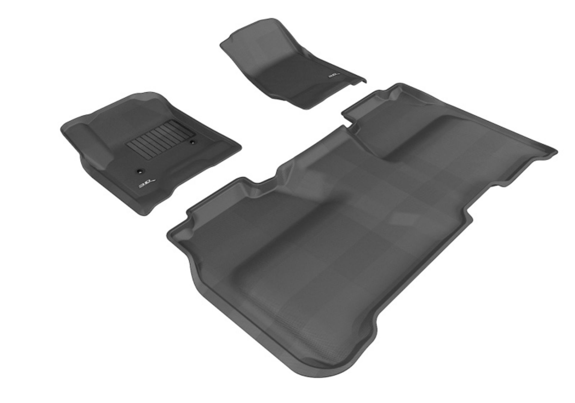 Picture of 3D MAXpider 2014-2019 Chevrolet Silverado Crew Cab Kagu 1st & 2nd Row Floormats - Black