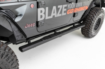 Picture of Go Rhino 18-20 Jeep Wrangler JLU 5in 1000 Series Complete Kit w-Sidestep + Brkts