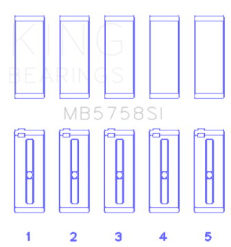 Picture of King Engine Bearings 2007 Mini Cooper Main Bearing Set - Size STD