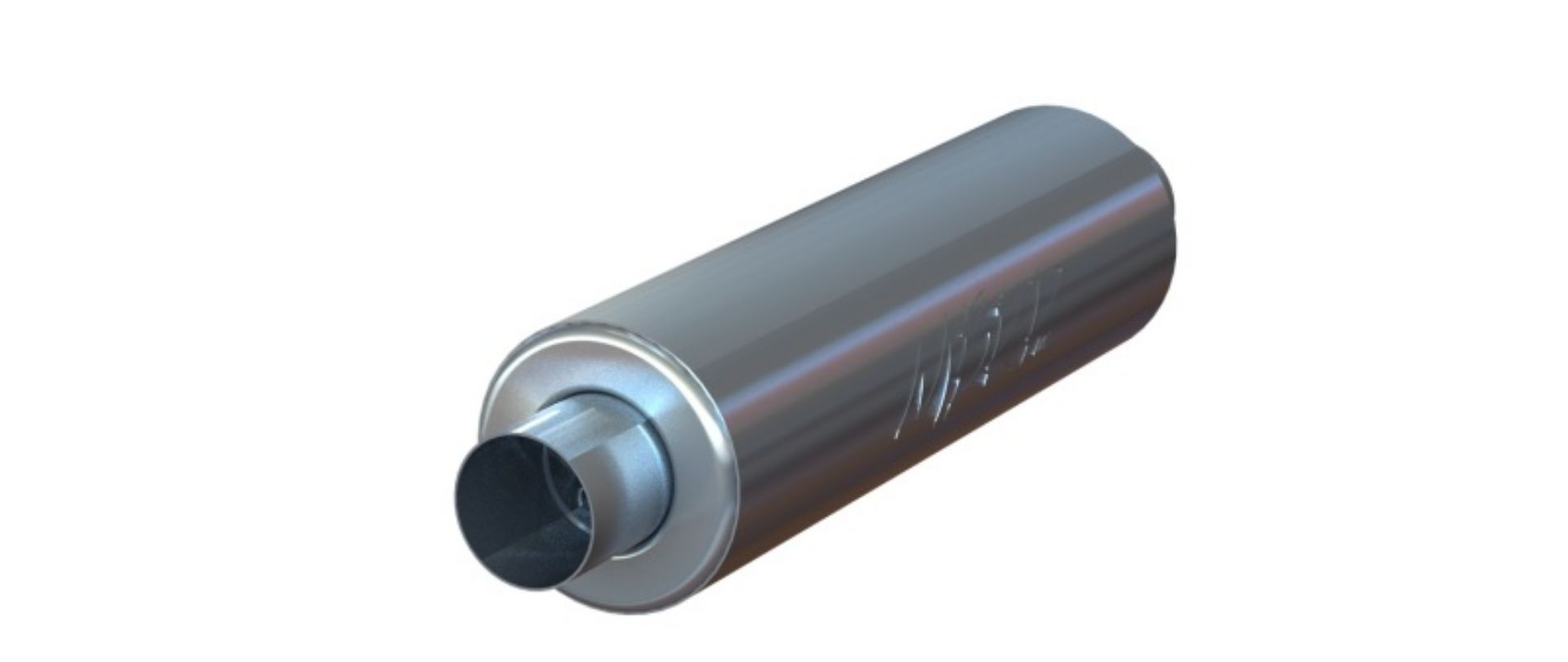 Picture of MBRP Universal 3in ID Inlet-Outlet 26in Single Chambered Muffler Aluminum NO DROPSHIP