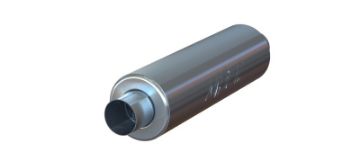 Picture of MBRP Universal 3in ID Inlet-Outlet 26in Single Chambered Muffler Aluminum NO DROPSHIP