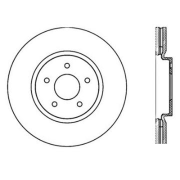 Picture of StopTech Infiniti G37 - Nissan 370Z SportStop Slotted & Drilled Front Left Rotor