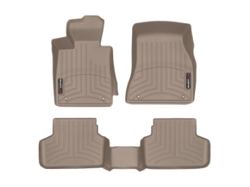 Picture of WeatherTech 2017+ BMW 5-Series Front And Rear FloorLiner - Tan xDrive Only - Does Not Fit RWD