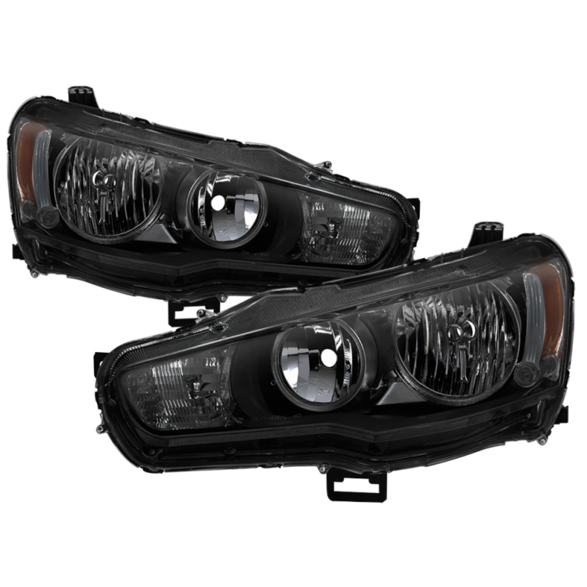 Picture of xTune Mitsubishi Lancer 08-15 OE Style Headlights - Black Smoke HD-JH-ML08-AM-BSM