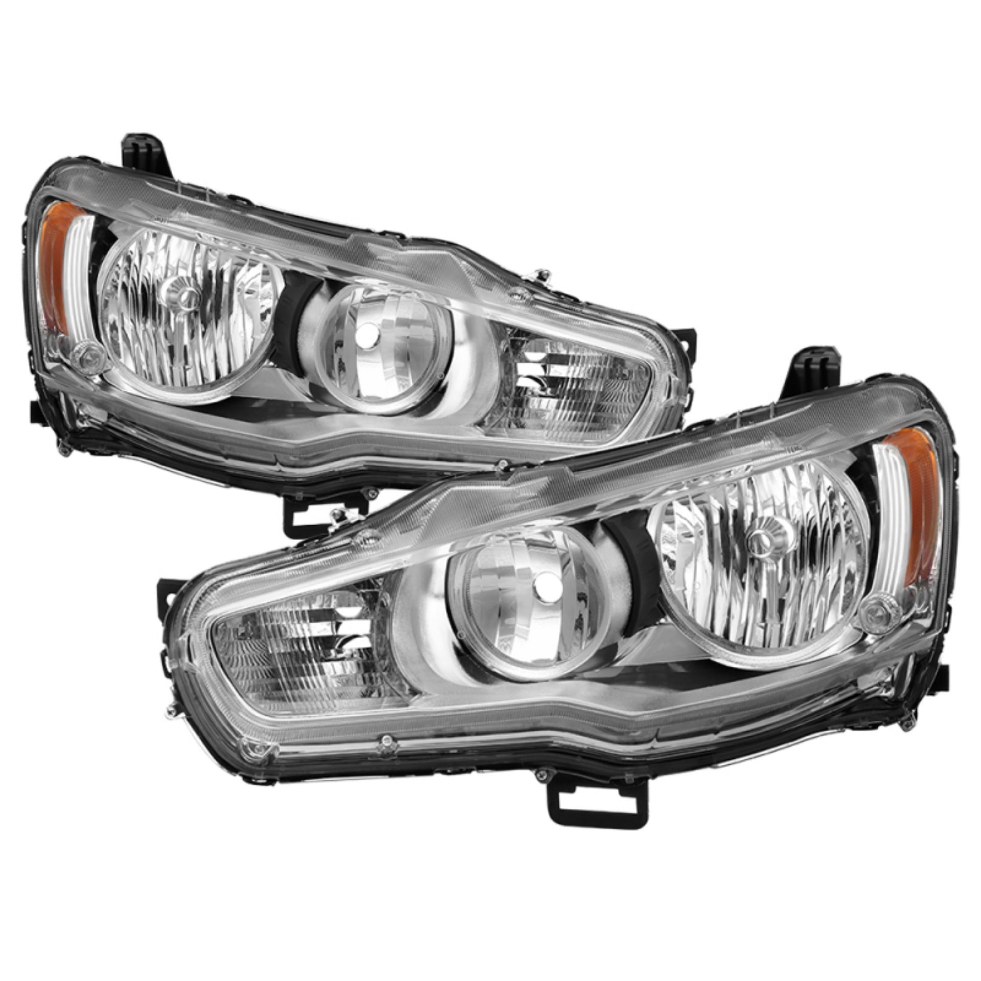 Picture of xTune Mitsubishi Lancer 08-15 OE Style Headlights - ALL Chrome HD-JH-ML08-AM-C