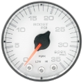 Picture of Autometer Spek-Pro 2 1-16in 35PSI Stepper Motor W-Peak & Warn White-Black Boost Gauge