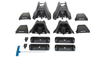 Picture of Rhino-Rack 00-05 Chevrolet Impala 4 Door Sedan Heavy Duty 2500 2 Bar Roof Rack - Silver