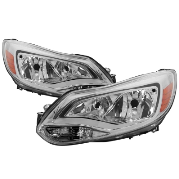 Picture of xTune Ford Focus 2012-2014 Halogen Only OEM Style Headlights - Chrome HD-JH-FFOC12-AM-C
