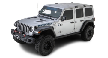 Picture of Rhino-Rack 02-09 Chevrolet Trailblazer 4 Door SUV Heavy Duty RLT600 2 Bar Roof Rack - Silver