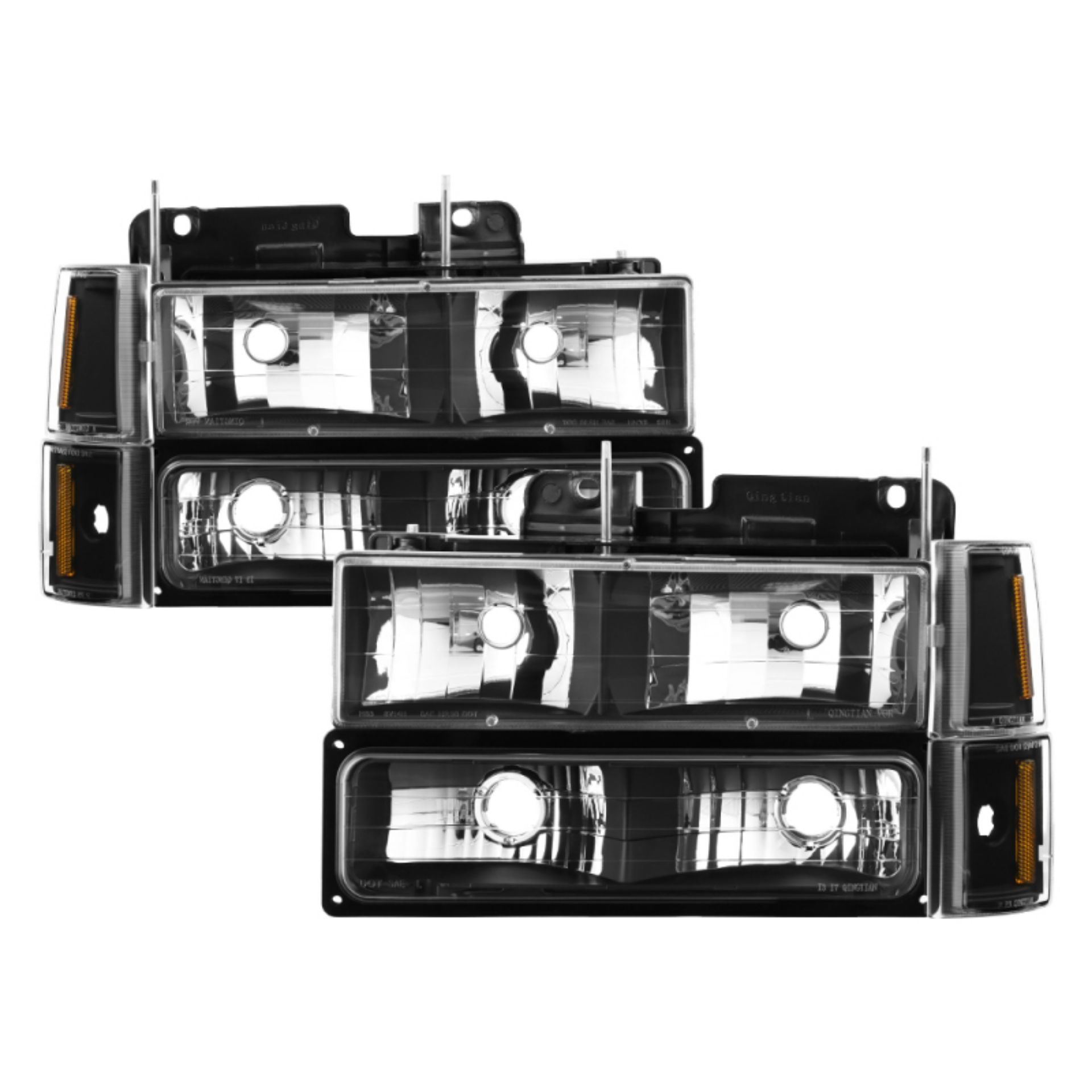 Picture of xTune GMC C-K Series 94-98 Headlights w- Corner and Parking Lights - Black HD-JH-GCK94-BK-SET