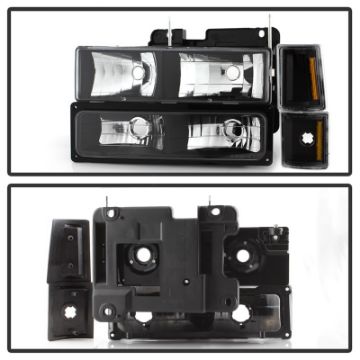 Picture of xTune GMC C-K Series 94-98 Headlights w- Corner and Parking Lights - Black HD-JH-GCK94-BK-SET