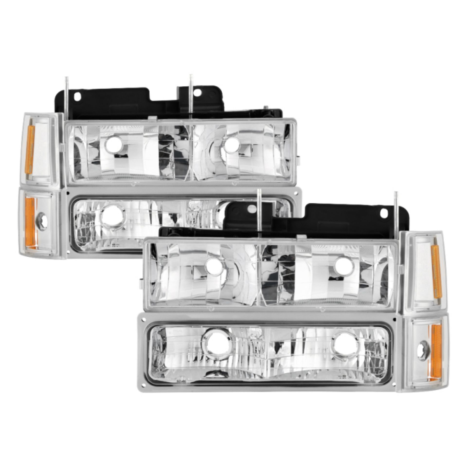 Picture of xTune GMC C-K Series 94-98 Headlights w- Corner and Parking Lights - Chrome HD-JH-GCK94-C-SET