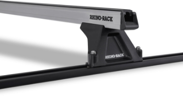 Picture of Rhino-Rack 93-98 Jeep Grand Cherokee 4 Door SUV Heavy Duty RLTF Track Mount 2 Bar Roof Rack - Silver
