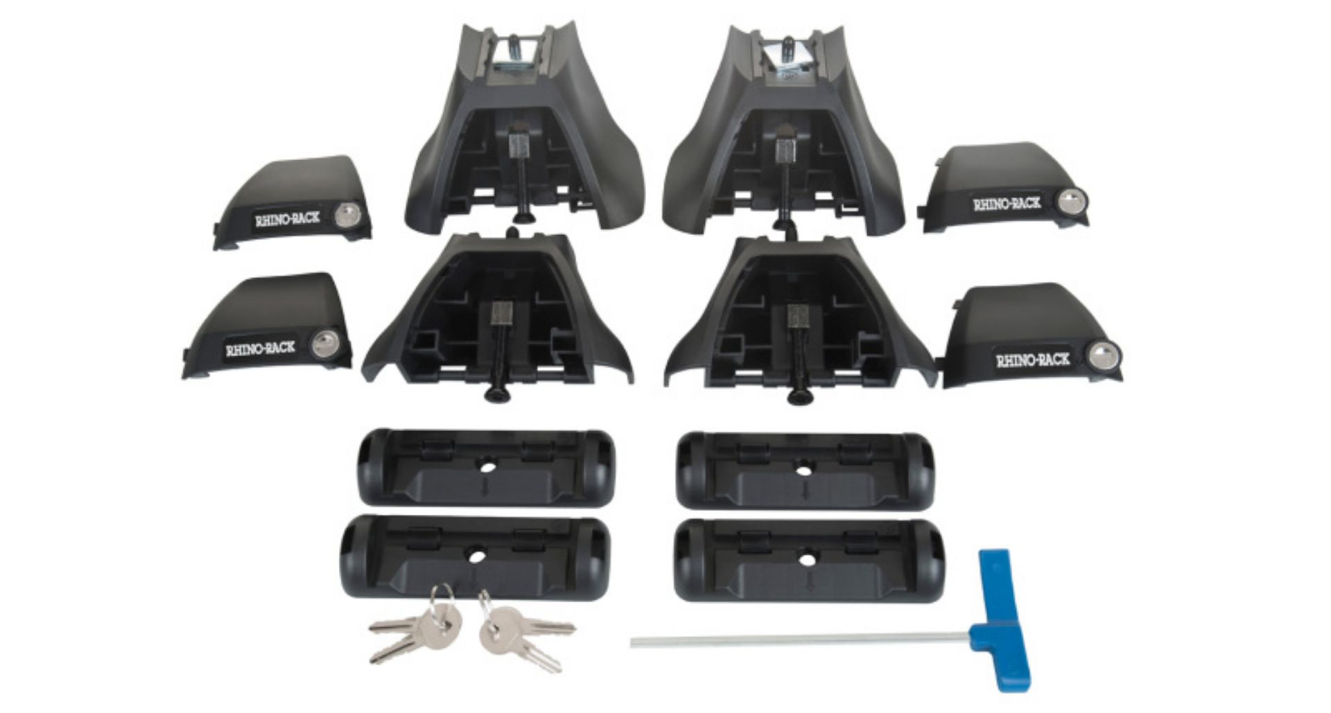 Picture of Rhino-Rack 07-13 BMW X5 4 Door SUV Vortex 2500 2 Bar Roof Rack - Black