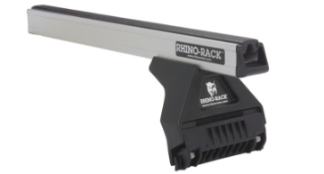 Picture of Rhino-Rack 80-90 Toyota Land Cruiser 4 Door 4WD SUV Heavy Duty RL110 4 Bar Roof Rack - Silver
