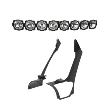 Picture of KC HiLiTES 21+ Jeep Wrangler 4xe Gravity LED Pro6 - 50in Light Bar Kit Light Bar + Overhead Mount