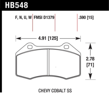 Picture of Hawk Miata Brembo - Renault Clio - Cobalt SS HP+ Street Front Brake Pads