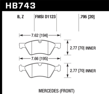 Picture of Hawk 10-12 Mercedes GL350/GL450 Performance Ceramic Street Front Brake Pads