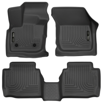 Picture of Husky Liners 17 Ford Fusion - 17 Lincoln MKZ Black Front and 2nd Row Floor Liners