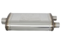Picture of aFe MACHForce XP SS Muffler 3in Center Inlet - 2-5in Dual Outlets 22in L x 11in W x 6in H Body