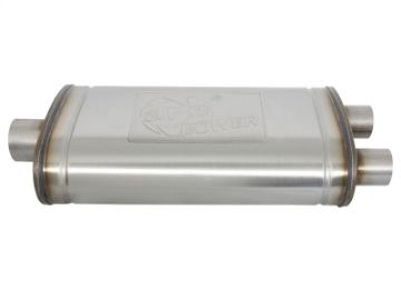 Picture of aFe MACHForce XP SS Muffler 3in Center Inlet - 2-5in Dual Outlets 22in L x 11in W x 6in H Body