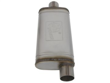 Picture of aFe MACHForce XP SS Muffler 3in Center Inlet - 3in Offset Outlet 18in L x 9in W x4in H Body