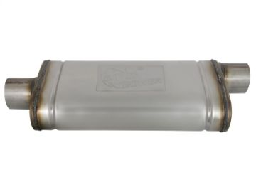 Picture of aFe MACHForce XP SS Muffler 3in Center Inlet - 3in Offset Outlet 18in L x 9in W x4in H Body