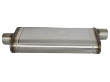 Picture of aFe MACHForce XP SS Muffler 3in Center Inlet - 3in Offset Outlet 22in L x 9in W x4in H Body