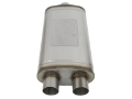 Picture of aFe MACHForce XP SS Muffler 3in Center Inlet - 3in Offset Outlet 22in L x 11in W x 6in H Body