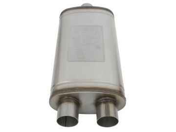 Picture of aFe MACHForce XP SS Muffler 3in Center Inlet - 3in Offset Outlet 22in L x 11in W x 6in H Body