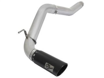 Picture of aFe Atlas Exhaust 5in DPF-Back Al Steel 2016 Nissan Titan XD V8-5-0L Black Tip