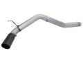 Picture of aFe Atlas Exhaust 5in DPF-Back Al Steel 2016 Nissan Titan XD V8-5-0L Black Tip
