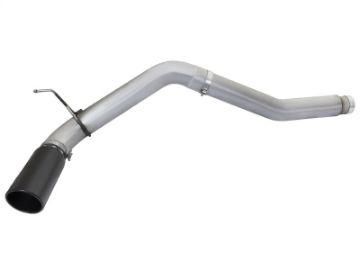 Picture of aFe Atlas Exhaust 5in DPF-Back Al Steel 2016 Nissan Titan XD V8-5-0L Black Tip