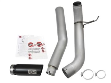 Picture of aFe Atlas Exhaust 5in DPF-Back Al Steel 2016 Nissan Titan XD V8-5-0L Black Tip